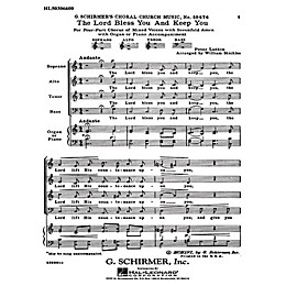 G. Schirmer The Lord Bless You and Keep You (with 7-Fold Amen) SATB composed by Peter Lutkin