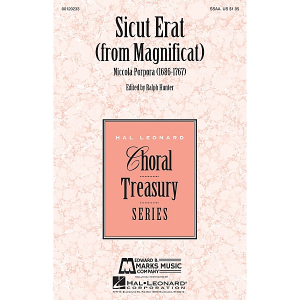 Hal Leonard Sicut Erat (from Magnificat) SSAA composed by Niccola Porpora