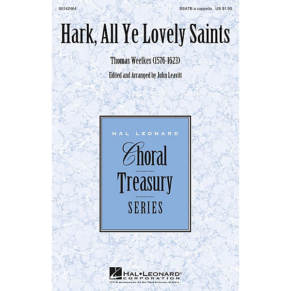 Hal Leonard Hark, All Ye Lovely Saints SSATB A Cappella composed by Thomas Weelkes