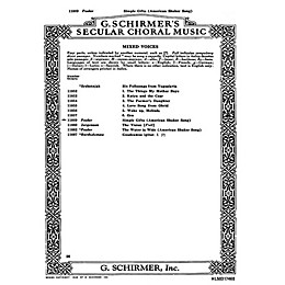G. Schirmer Simple Gifts American Shaker Song With Piano SATB composed by Folk Song
