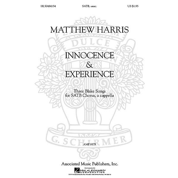 Associated Matthew Harris - Innocence & Experience (Three Blake Songs for SATB Chorus, a cappella) by Matthew Harris