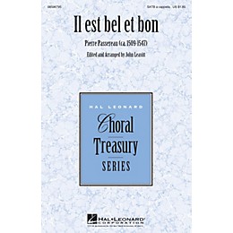 Hal Leonard Il est Bel et Bon SATB a cappella arranged by John Leavitt