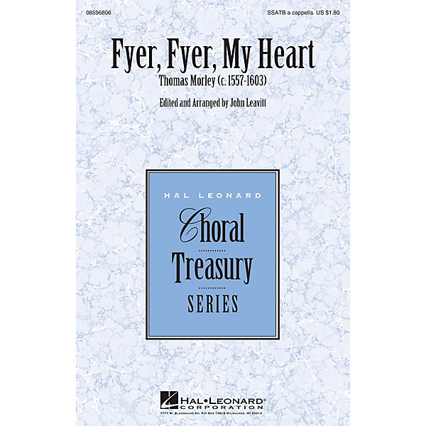 Hal Leonard Fyer, Fyer, My Heart SSATB A Cappella arranged by John Leavitt