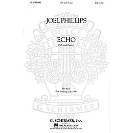 G. Schirmer Echo (2-Part and Piano) SA composed by Joel Phillips