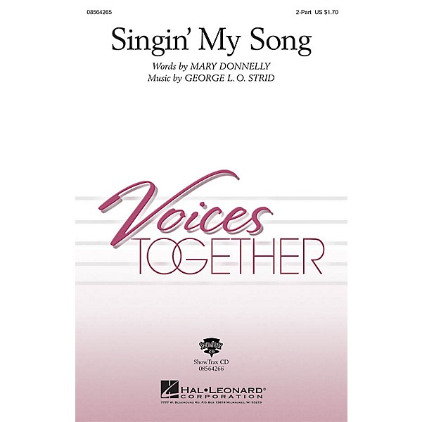 Hal Leonard Singin' My Song 2-Part composed by Mary Donnelly