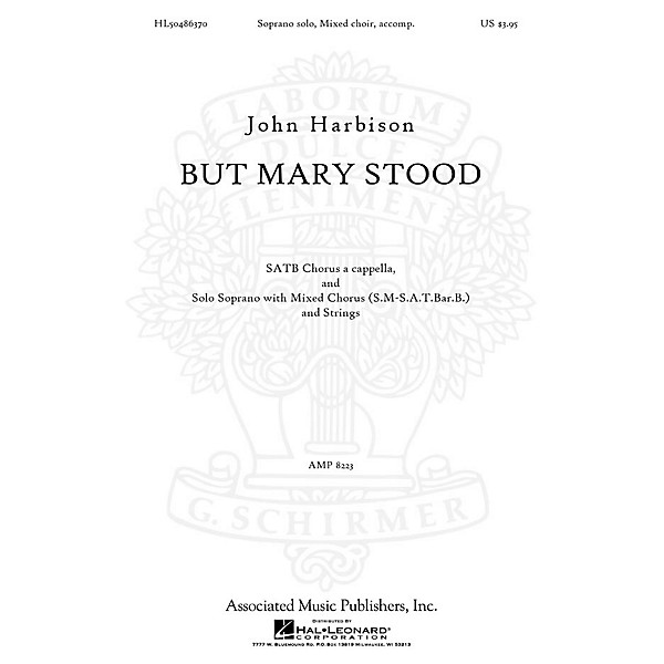 Associated But Mary Stood SATB composed by John Harbison