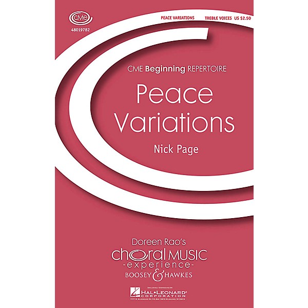 Boosey and Hawkes Peace Variations (CME Beginning) Treble Voices composed by Nick Page