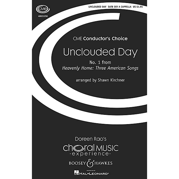 Boosey and Hawkes Unclouded Day (No. 1 from Heavenly Home: Three American Songs) SSAATTBB A Cappella by Shawn Kirchner