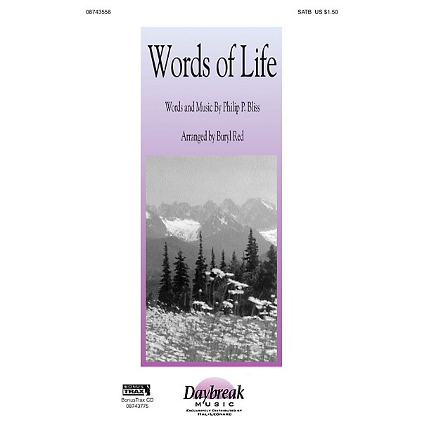Hal Leonard Words of Life SATB arranged by Buryl Red