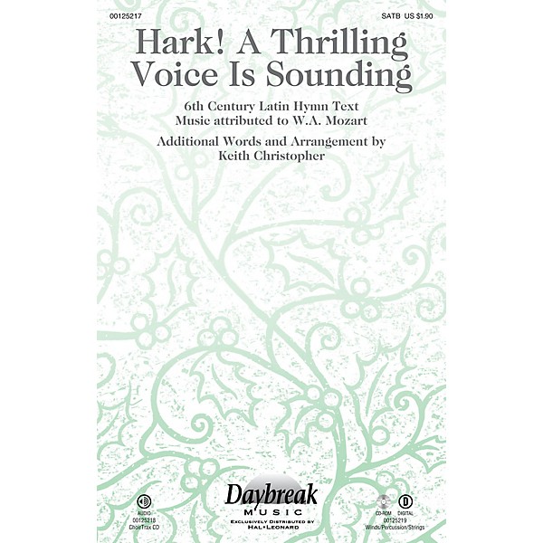 Daybreak Music Hark! A Thrilling Voice Is Sounding SATB arranged by Keith Christopher