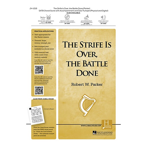 Jubal House Publications The Strife Is Over, the Battle Done SATB composed by Robert W. Parker