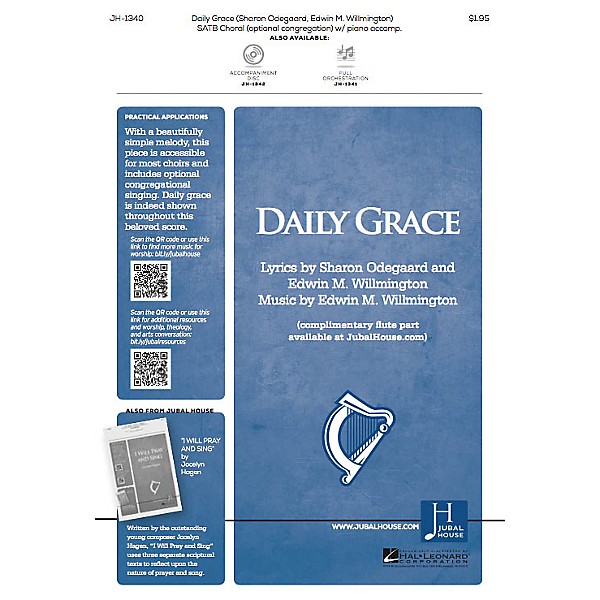 Jubal House Publications Daily Grace SATB composed by Edwin M. Willmington