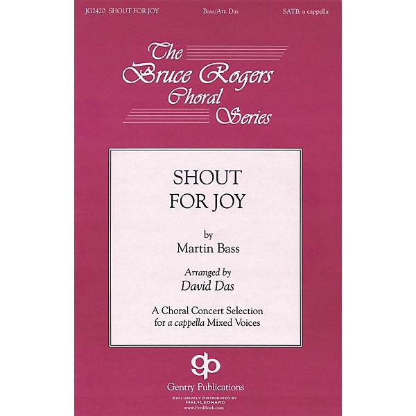 Gentry Publications Shout for Joy SATB a cappella arranged by David Das