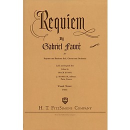 Fred Bock Music Requiem SATB composed by Gabriel Fauré