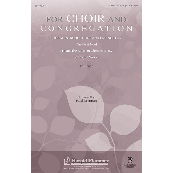 Shawnee Press For Choir and Congregation, Vol. 3 SATB, PIANO AND ORGAN arranged by Patti Drennan