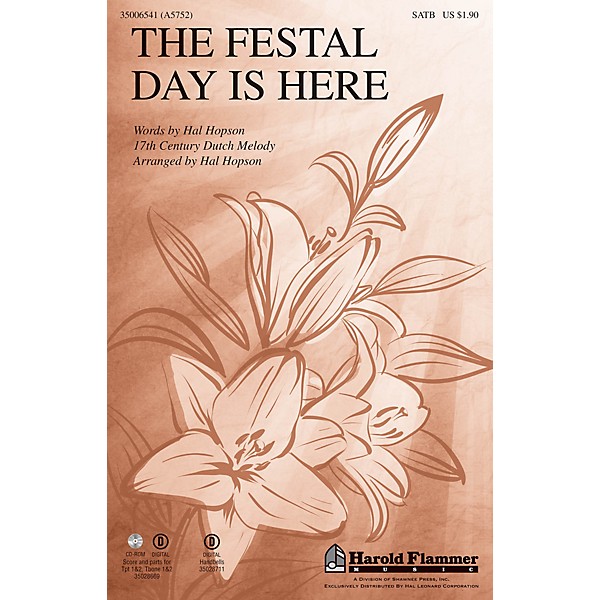 Shawnee Press The Festal Day Is Here SATB arranged by Hal Hopson