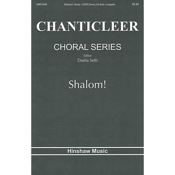 Hinshaw Music Shalom SATB DV A Cappella composed by Elio Bucky