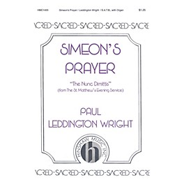 Hinshaw Music Simeon's Prayer SATB composed by Paul Leddington Wright