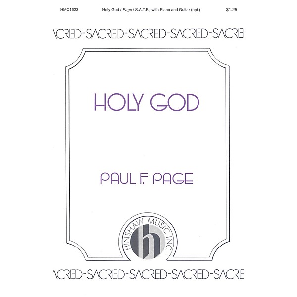 Hinshaw Music Holy God SATB composed by Paul Page