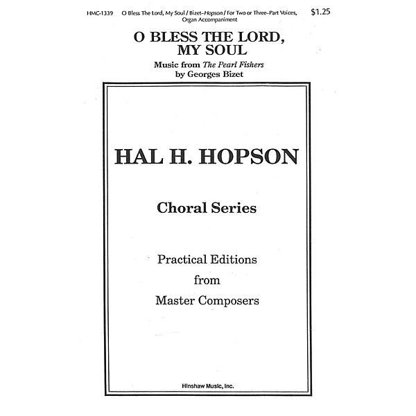 Hinshaw Music O Bless the Lord, My Soul 2-Part arranged by Hal Hopson
