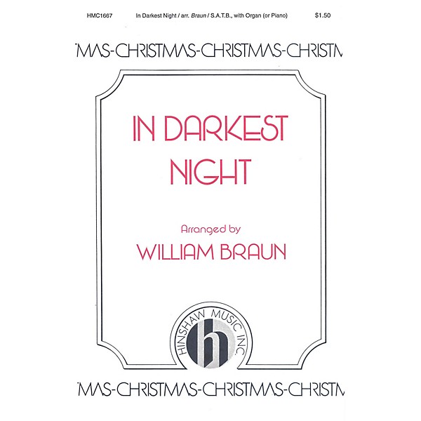 Hinshaw Music In Darkest Night SATB arranged by William Braun