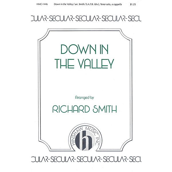 Hinshaw Music Down in the Valley SSAATTBB arranged by Richard Smith