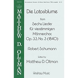 Hinshaw Music Die Lotosblume TTBB A Cappella arranged by Matthew Oltman
