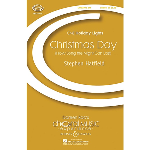 Boosey and Hawkes Christmas Day (How Long the Night Can Last) CME Holiday Lights UNIS composed by Stephen Hatfield