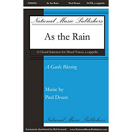 National Music Publishers As the Rain SATB a cappella composed by Paul Doust