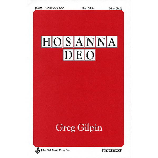 Pavane Hosanna Deo! SAB composed by Greg Gilpin