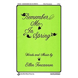 Pavane Remember Me in Spring 2-Part composed by Ellen Foncannon