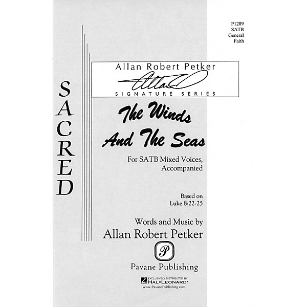 Pavane The Winds and the Seas SATB composed by Allan Robert Petker