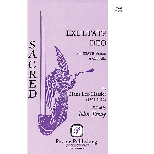 Pavane Exultate Deo SATB a cappella arranged by John Tebay