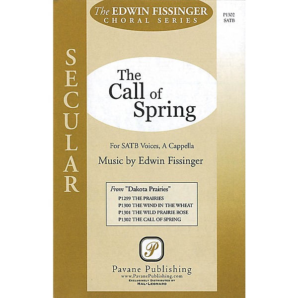 Pavane The Call of Spring (from Dakota Prairies) SATB a cappella composed by Edwin Fissinger