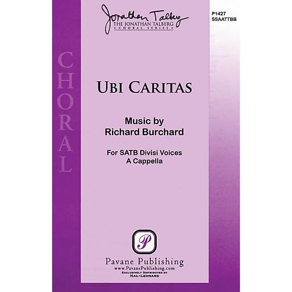 Pavane Ubi Caritas SATB DV A Cappella composed by Richard Burchard