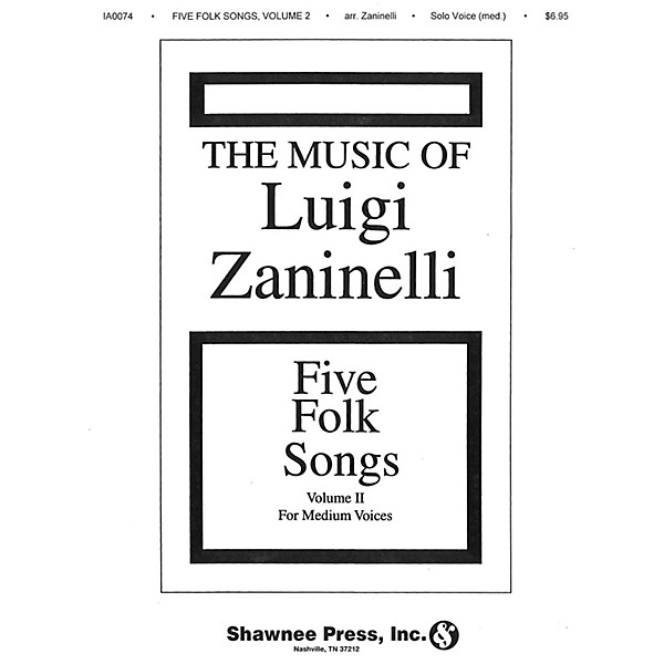 Shawnee Press Five Folk Songs II (Medium Voice)