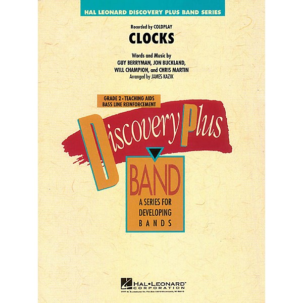 Hal Leonard Clocks - Discovery Plus Band Level 2 arranged by James Kazik