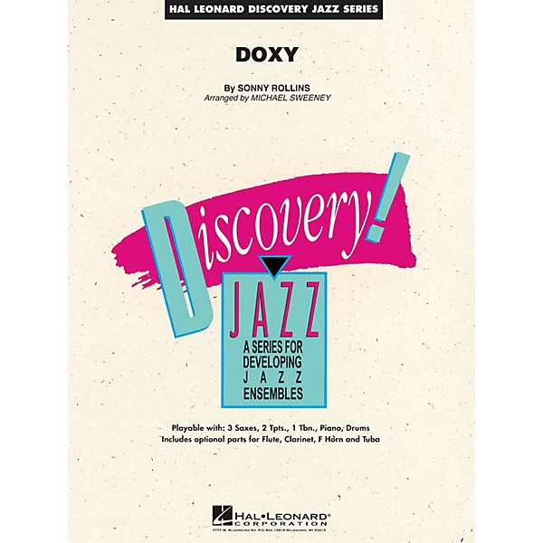 Hal Leonard Doxy Jazz Band Level 1.5 by Sonny Rollins Arranged by Michael Sweeney