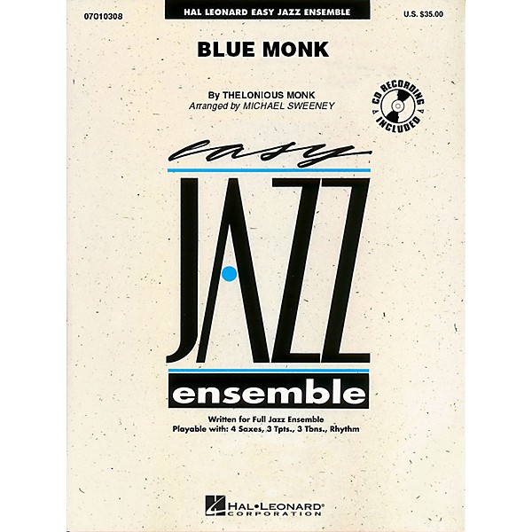 Hal Leonard Blue Monk Jazz Band Level 2 Arranged by Michael Sweeney