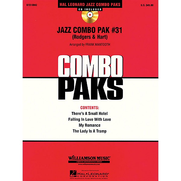 Hal Leonard Jazz Combo Pak #31 (Rodgers & Hart) (with audio download) Jazz Band Level 3 Arranged by Frank Mantooth