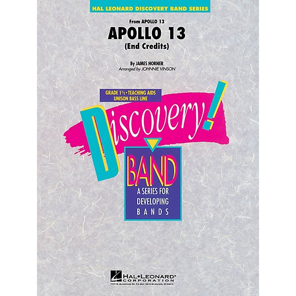 Hal Leonard Music from Apollo 13 Concert Band Level 1.5 Arranged by Johnnie Vinson