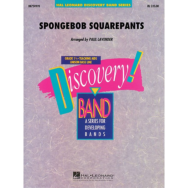 Hal Leonard SpongeBob SquarePants Concert Band Level 1.5 Arranged by Paul Lavender