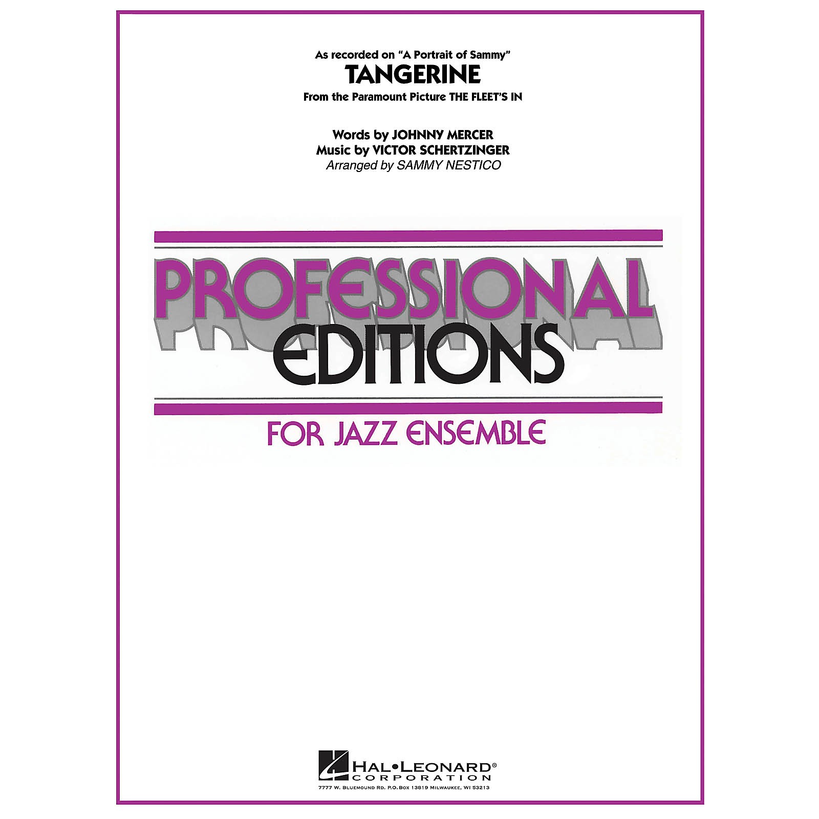 Hal Leonard Tangerine Jazz Band Level 5 Arranged by Sammy Nestico