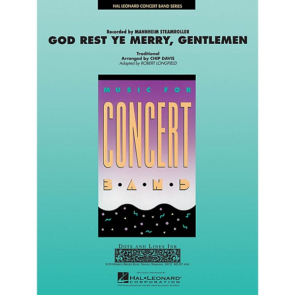 Hal Leonard God Rest Ye Merry Gentlemen Concert Band Level 3-4 by Mannheim Steamroller Arranged by Robert Longfield