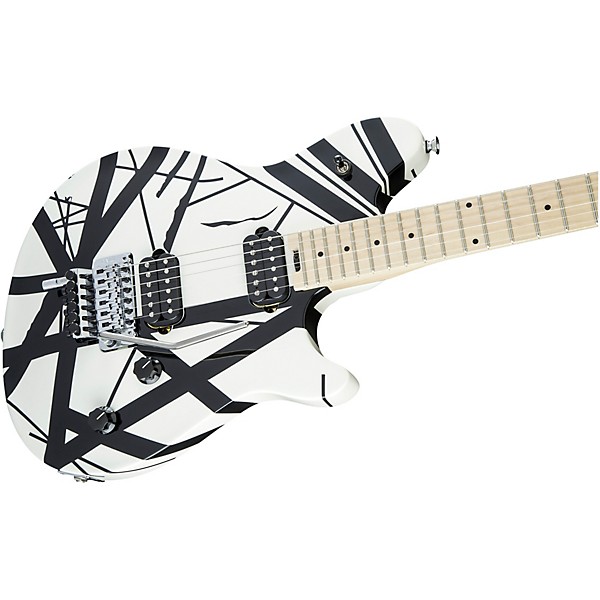 Open Box EVH Wolfgang Special Striped Electric Guitar Level 2 Black and White 190839786449