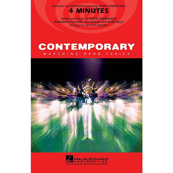 Hal Leonard 4 Minutes Marching Band Level 3 Arranged by Michael Brown