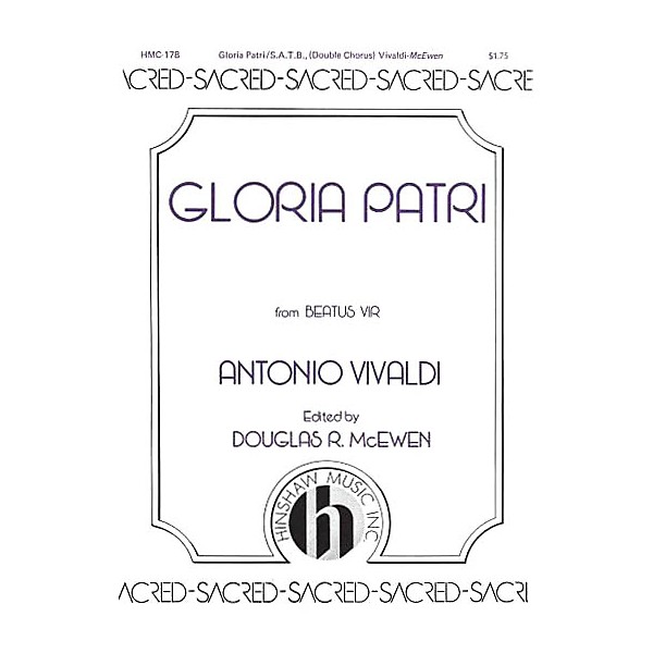 Hinshaw Music Gloria Patri SSAATTBB composed by Antonio Vivaldi