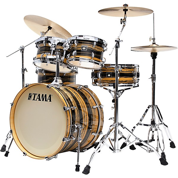 TAMA Superstar Classic 5-Piece Shell Pack With 20" Bass Drum Natural Ebony Tiger Wrap