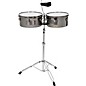 Clearance Sound Percussion Labs Baja Percussion Set of Timbales with Cowbell and Adjustable Stand 13 and 14 in. Black Chrome thumbnail