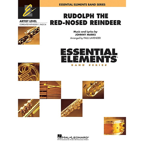 Hal Leonard Rudolph, the Red-Nosed Reindeer Concert Band Level 1 Arranged by Paul Lavender